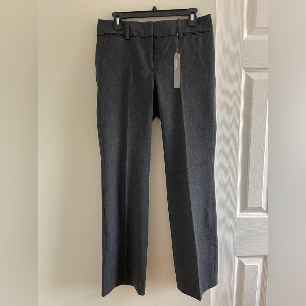 Ann Taylor Loft Trouser Straight Through the Hip Grey